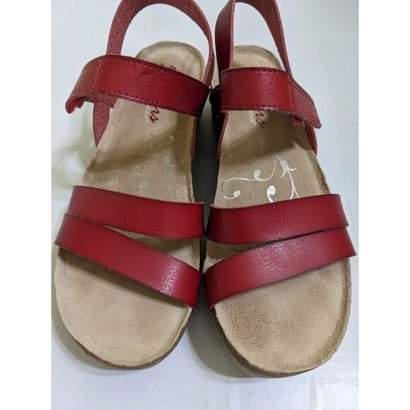 Skechers Troos Simply Effortless Wedge Sandals 7 Womens Tan Brown Comfort Travel - Picture 3 of 8